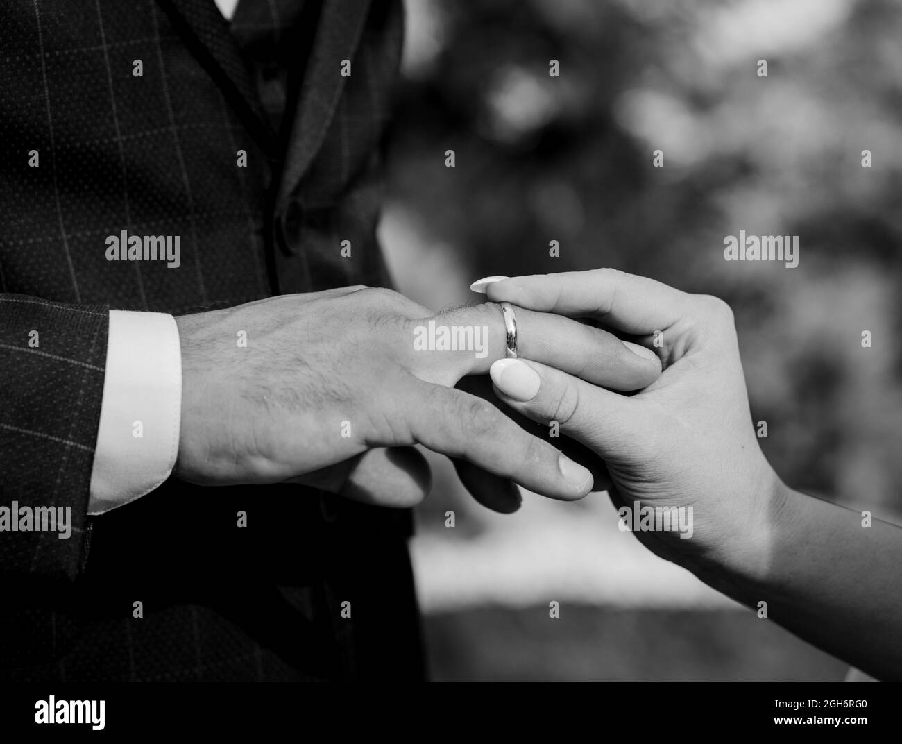 Wedding ring Black and White Stock Photos & Images Alamy
