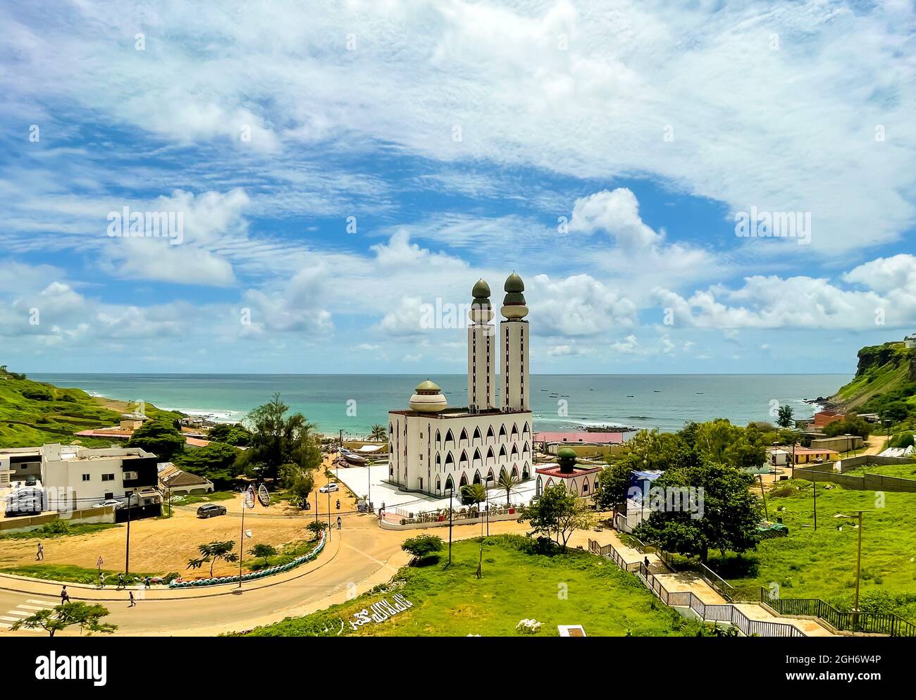 The divinity mosque, 'mosquée de la divinité' in french, Dakar, Senegal Stock Photo