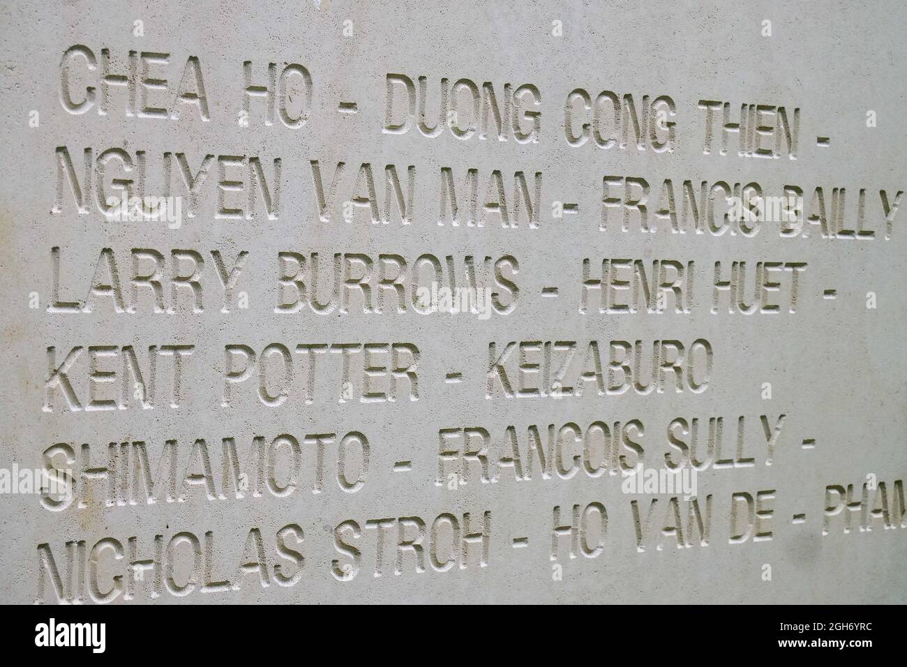 Memorial of the Journalists, Bayeux, Calvados, Normandy Region, Northwestern France Stock Photo