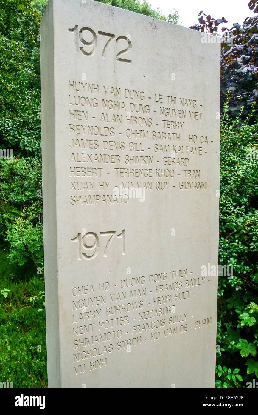 Memorial of the Journalists, Bayeux, Calvados, Normandy Region, Northwestern France Stock Photo