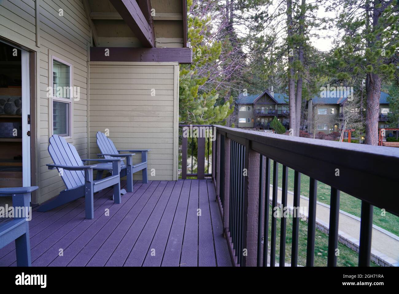 INCLINE VILLAGE, NV –11 APR 2021- View of the Hyatt Regency Lake Tahoe Resort, Spa and Casino, a waterfront resort on the shore of Lake Tahoe on the N Stock Photo