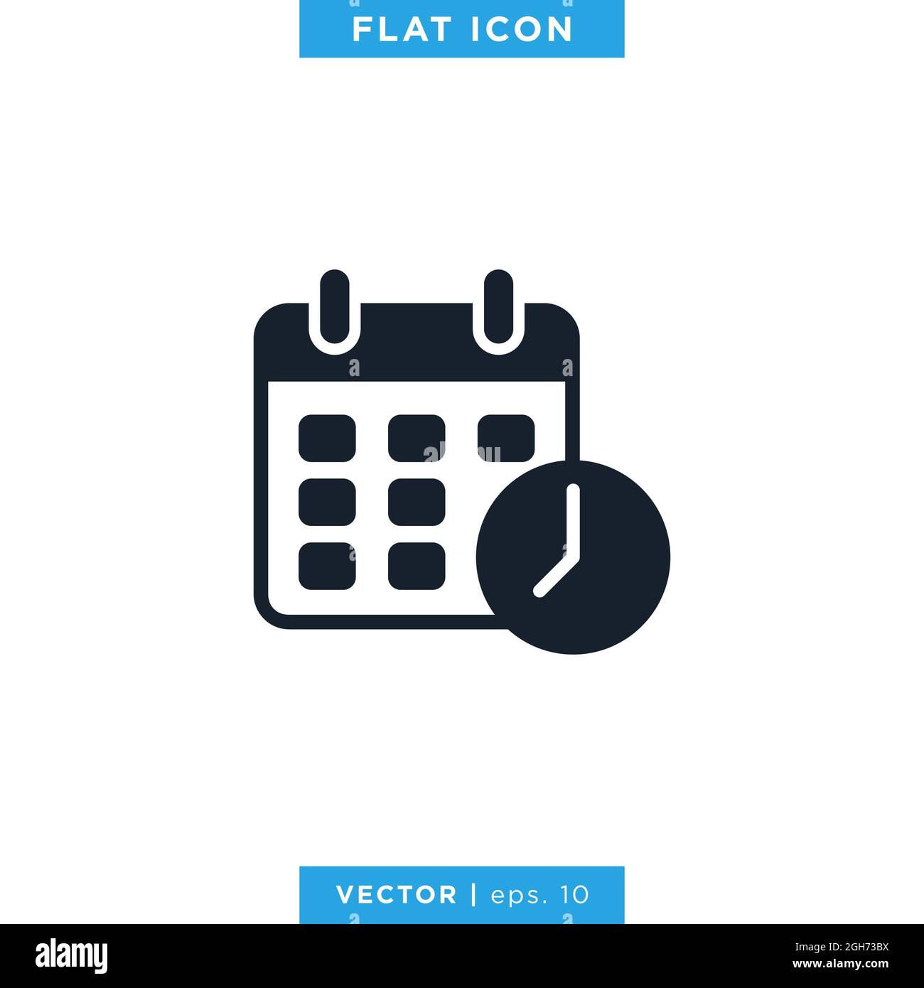 Date And Time Icon Vector Stock Illustration Design Template Vector