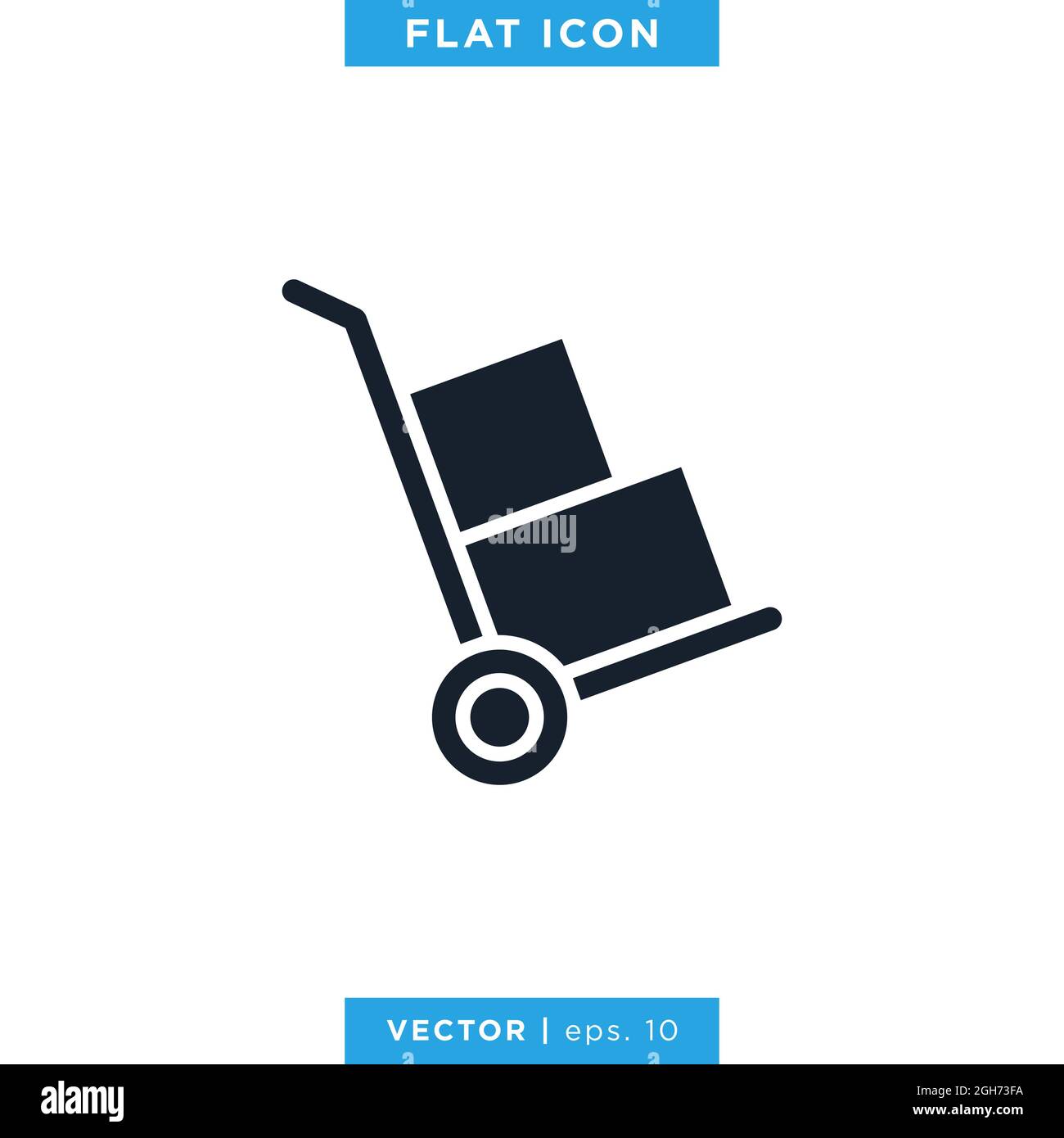 Handcart Icon Vector Stock Illustration Design Template. Vector eps 10. Stock Vector