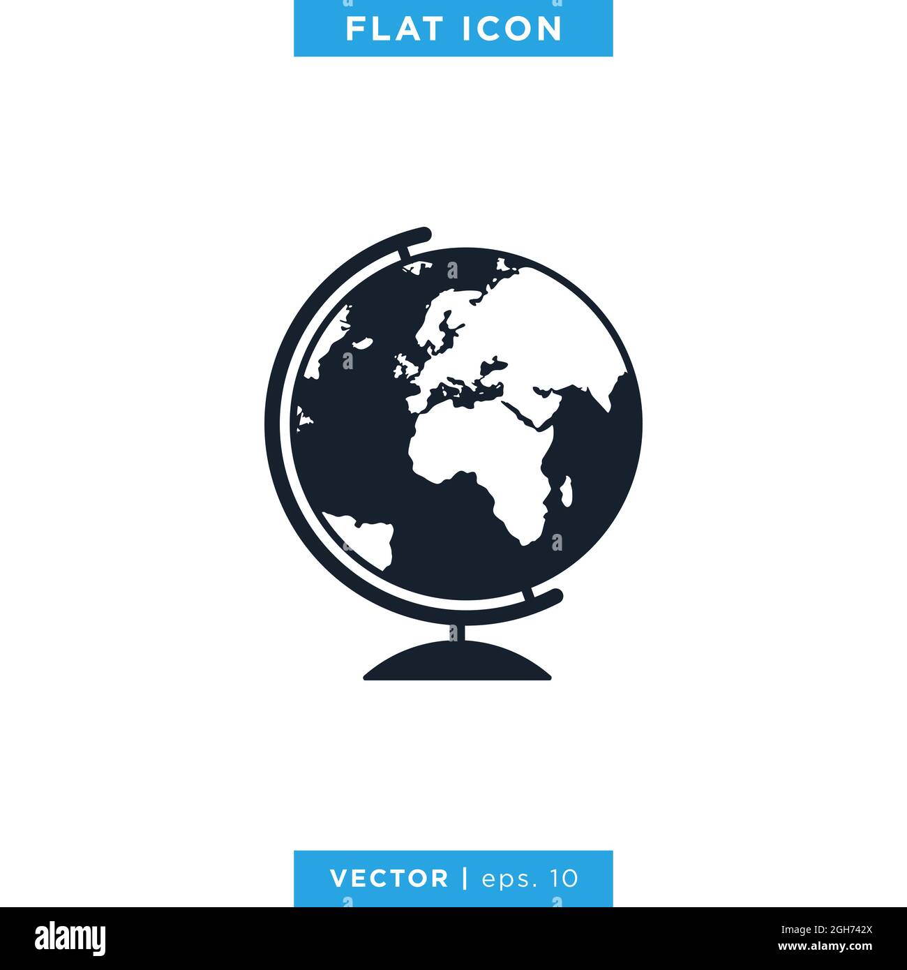 Globe icon vector stock illustration design template. Vector eps 10. Stock Vector