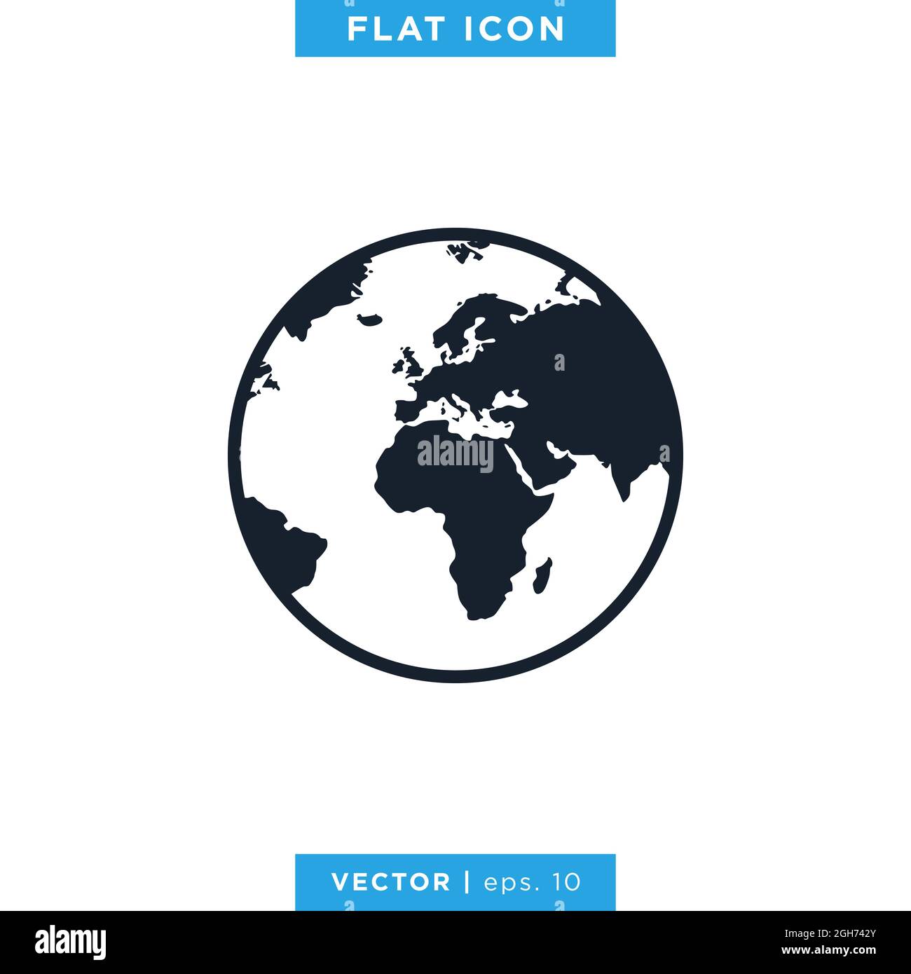 Globe icon vector stock illustration design template. Vector eps 10. Stock Vector