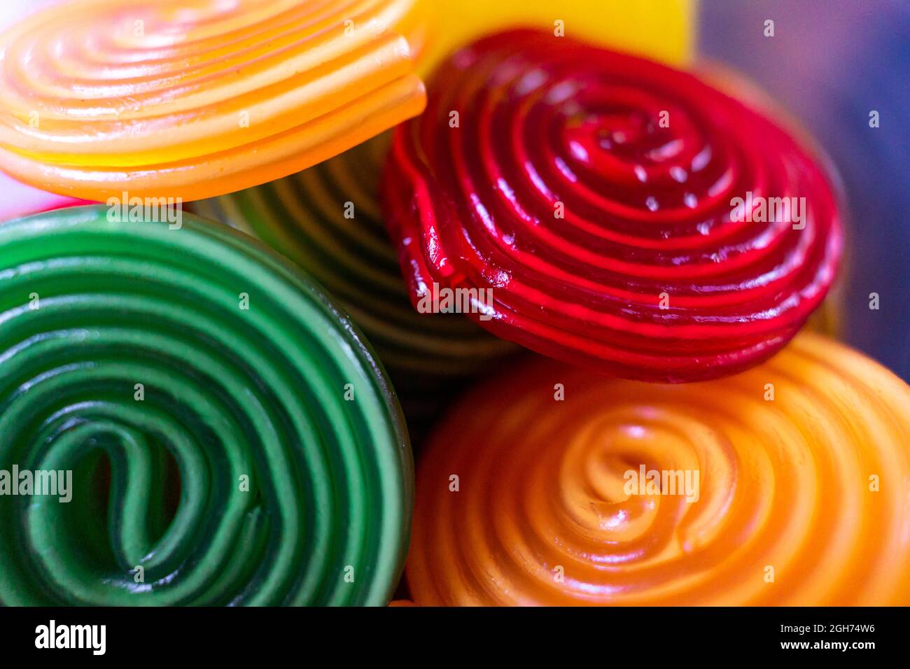 Spiral jelly candies hi-res stock photography and images - Alamy