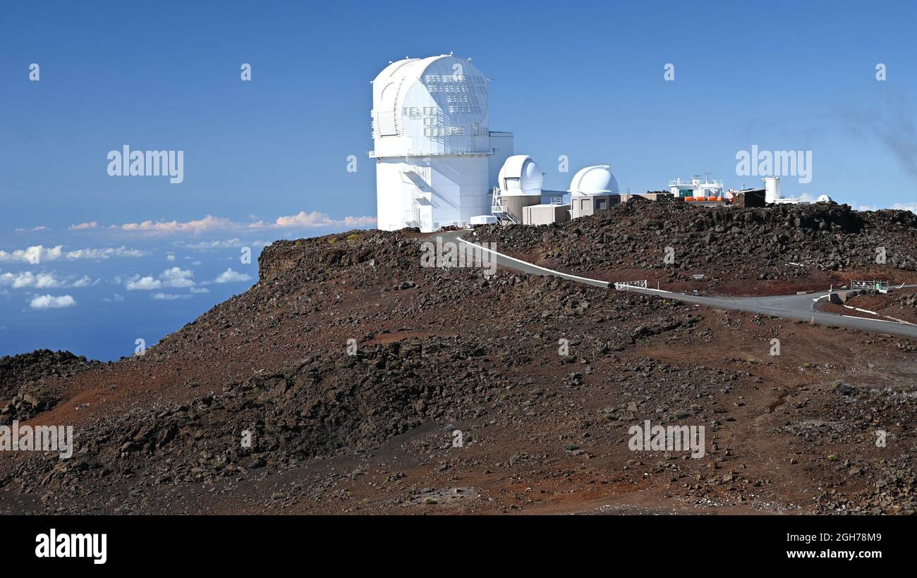 The Haleakala Observatory view from the summit on Mt. Haleakala on the