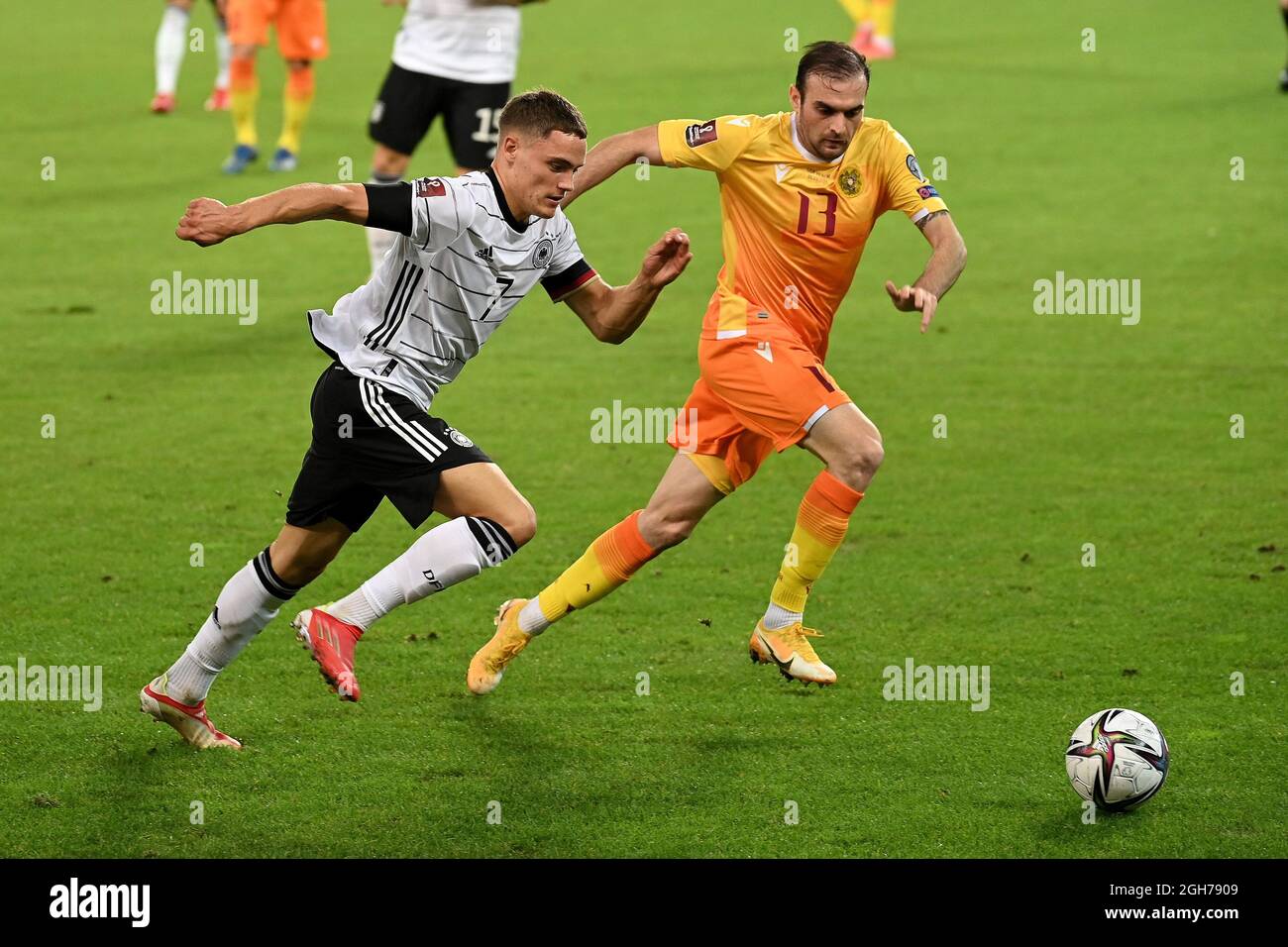 Stuttgart Germany 6th Sep 21 Florian Wirtz L Of Germany Vies With Kamo Hovhannisyan Of Armenia During The Fifa World Cup Qatar 22 European Qualifiers Group J Football Match Between Germany And Stuttgart Germany 6th Sep 21 Florian Wirtz L Of Germany Vies With Kamo Hovhannisyan Of Armenia During The Fifa World Cup Qatar 22 European Qualifiers Group J Football Match Between Germany And