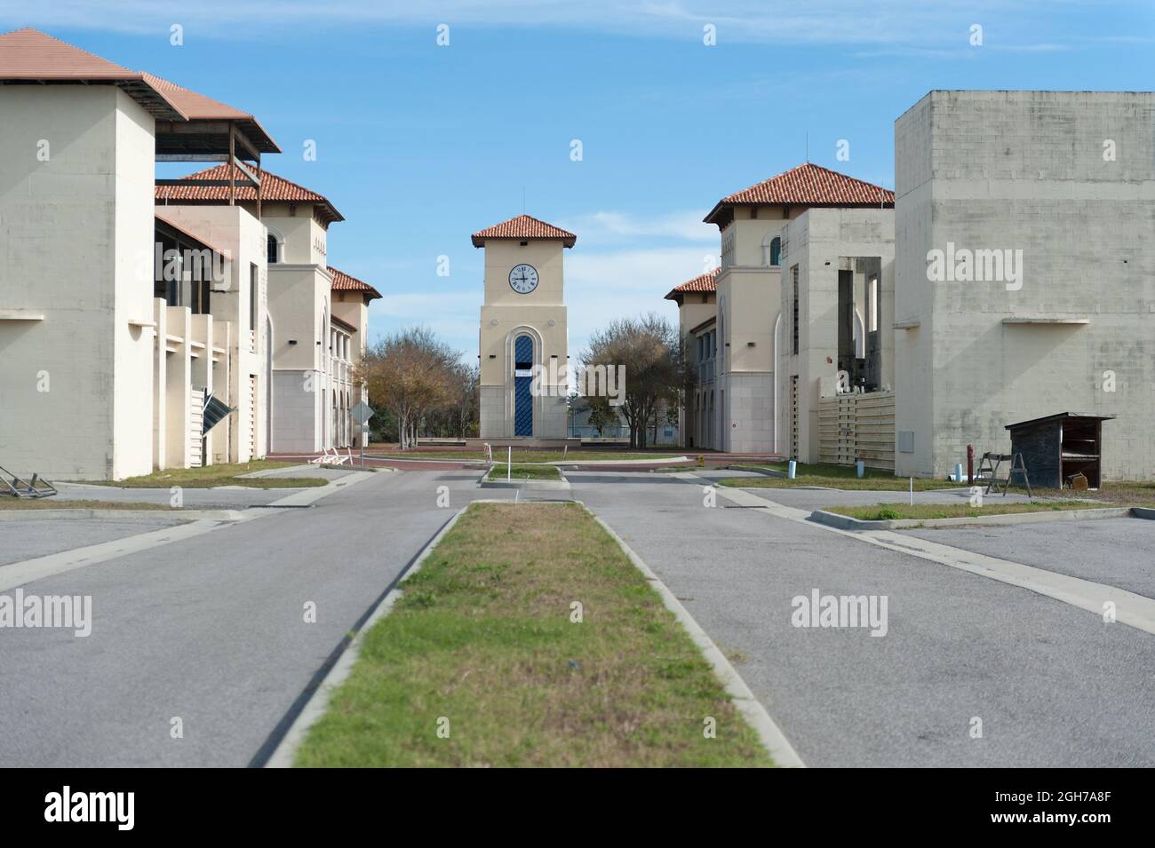 Modern architecture but empty buildings Stock Photo