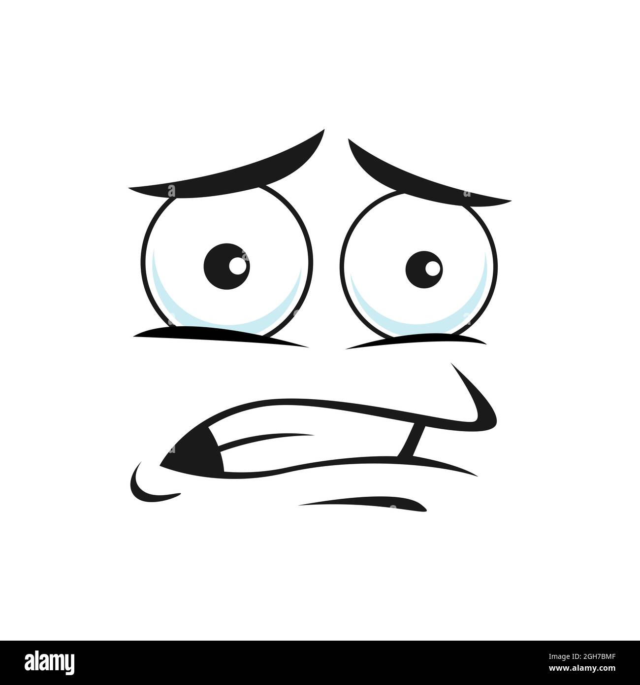 Scared Face with Open Mouth. Frightened Emoticon Mood Stock Vector -  Illustration of emotion, emoticon: 101757762