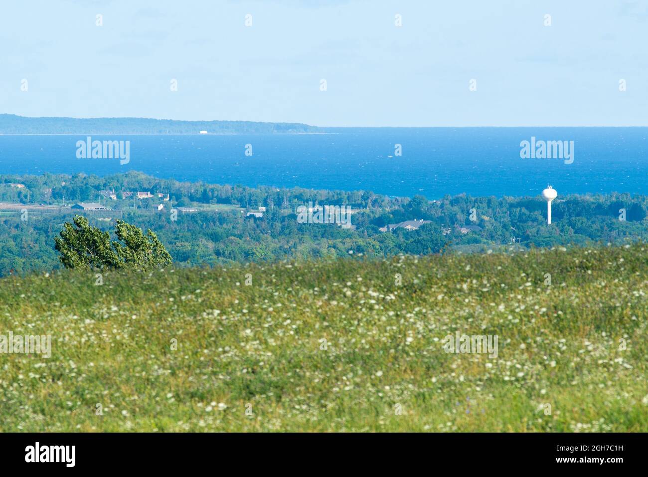 Landscape photo of the town of Thornbury, Ontario, Canada. Stock Photo