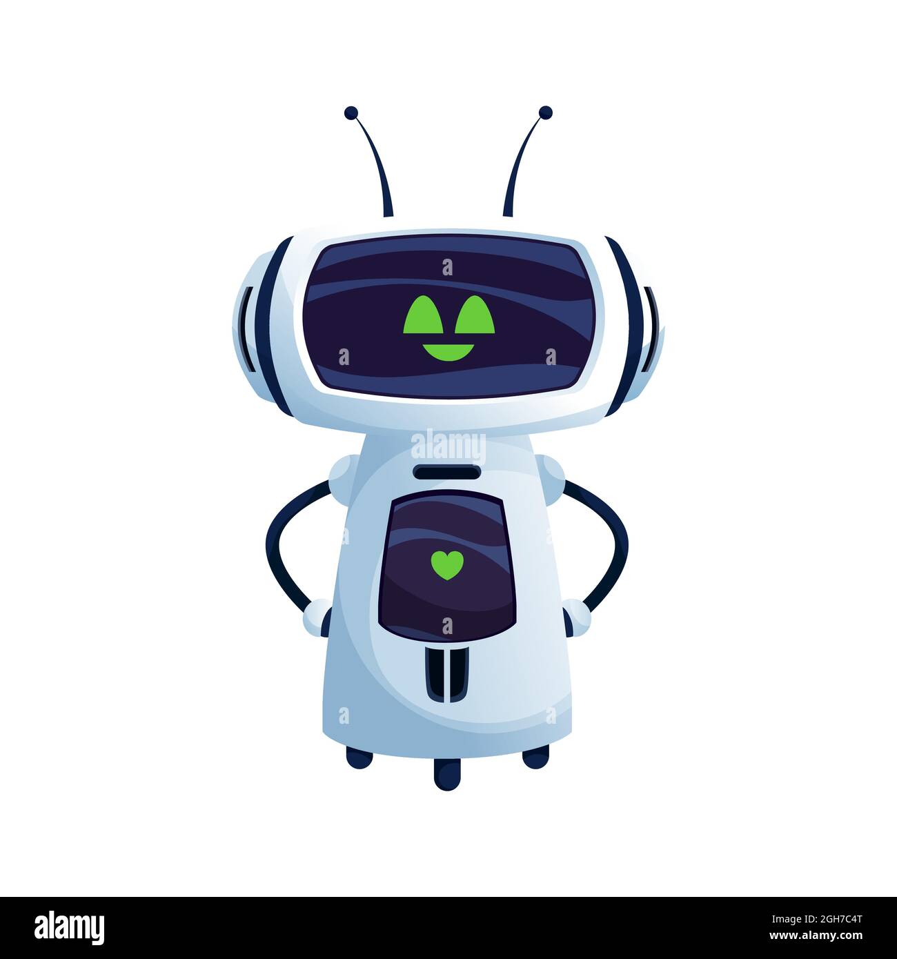 Smart robot, cyborg scientific technologies android isolated icon. Vector  funny robot with broad smile, robotic machinery character. Droid to  discover Stock Vector Image & Art - Alamy