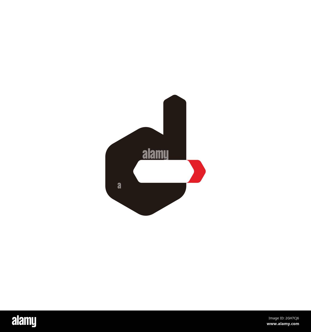 dc motion arrows simple lowercase logo vector Stock Vector