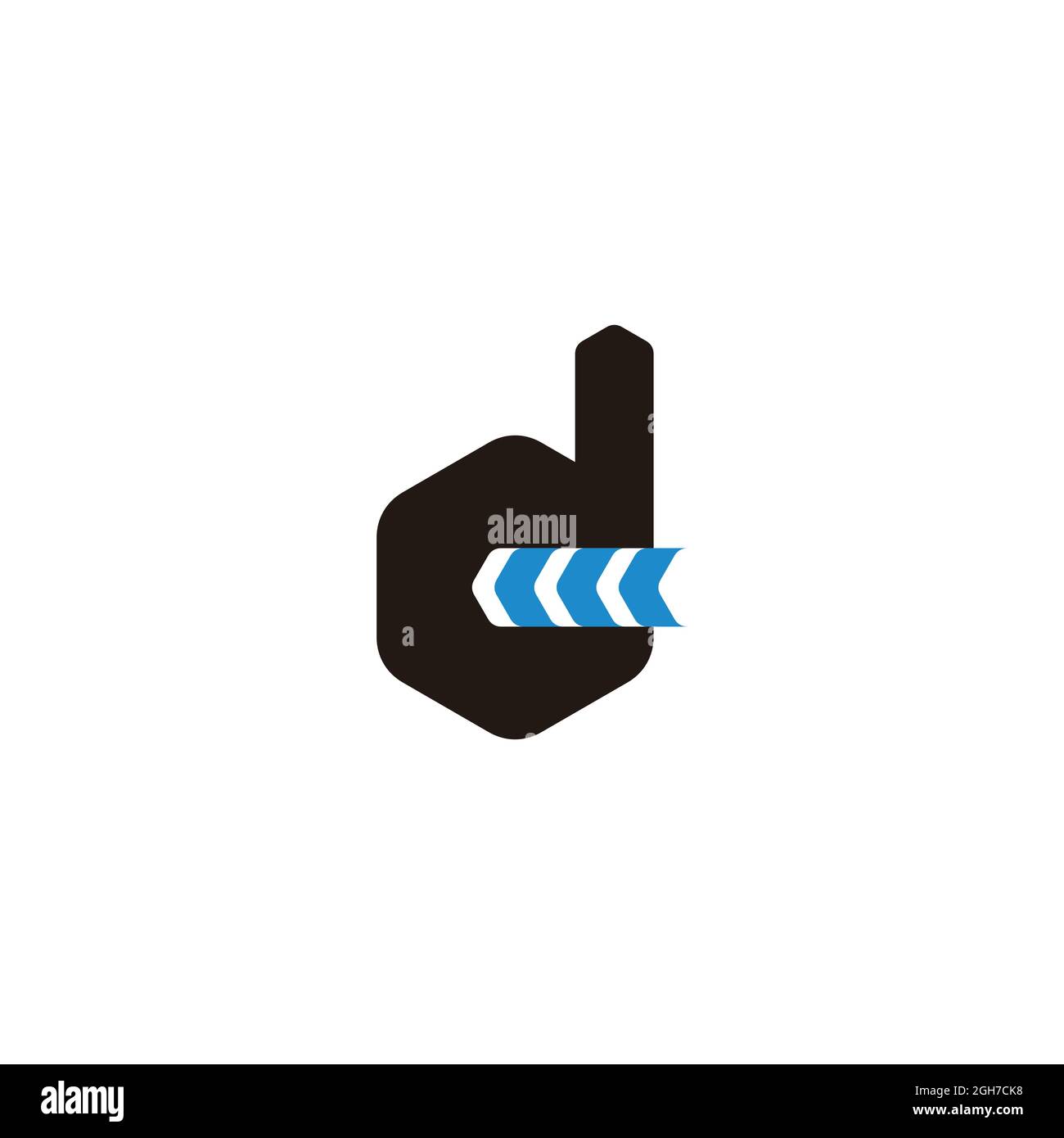 letter cd enter arrow lowercase simple logo vector Stock Vector