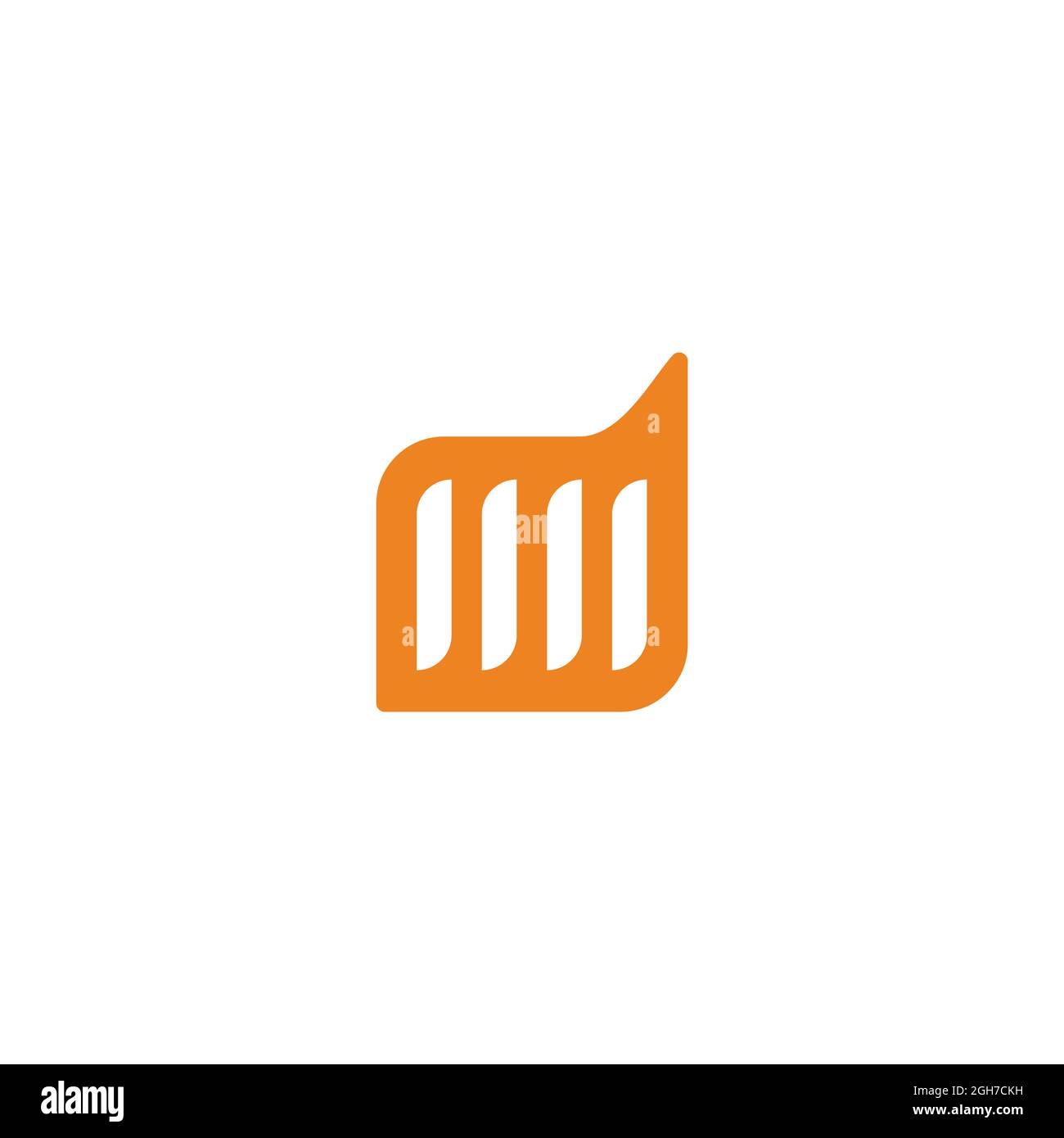letter d cute stripes geometric logo vector Stock Vector