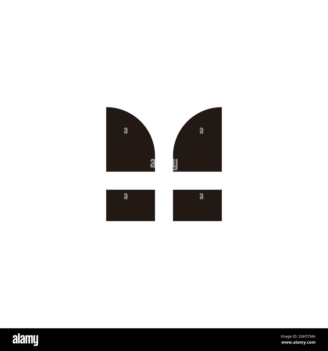 letter m plus geometric simple logo vector Stock Vector