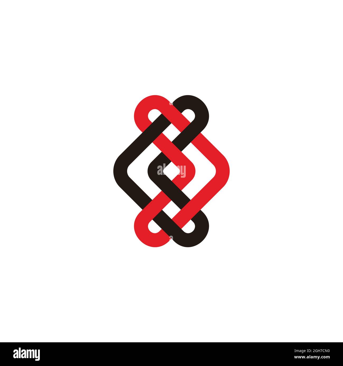 linked colorful arrows simple logo vector Stock Vector