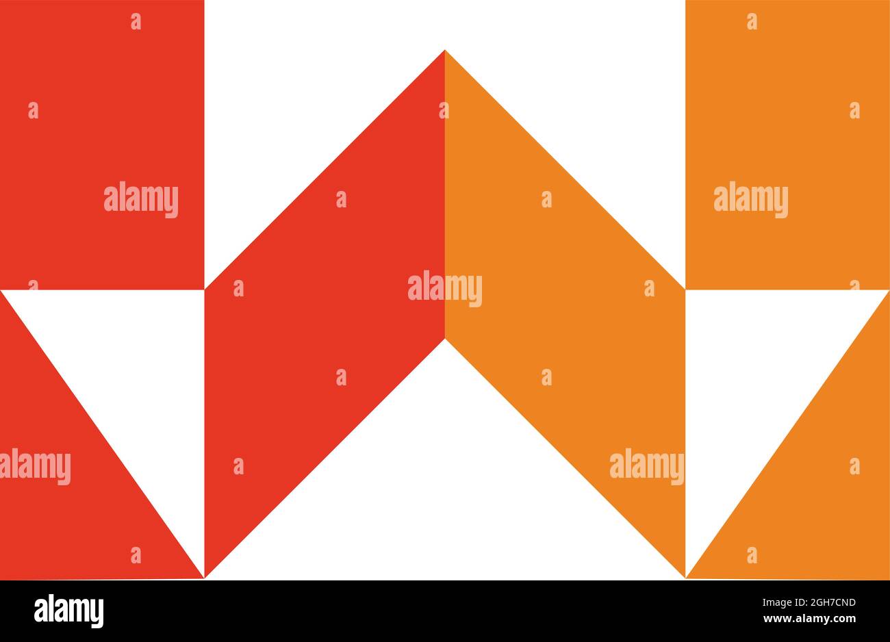 letter w triangle mosaic shadow geometric logo vector Stock Vector ...