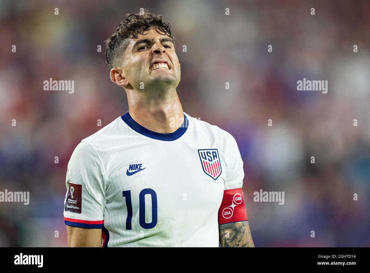 Nashville Usa 05th Sep 21 United States Forward Christian Pulisic Looks On During The Fifa World Cup Qualifier International Soccer Match Between Canada And The United States At Nissan Stadium On September