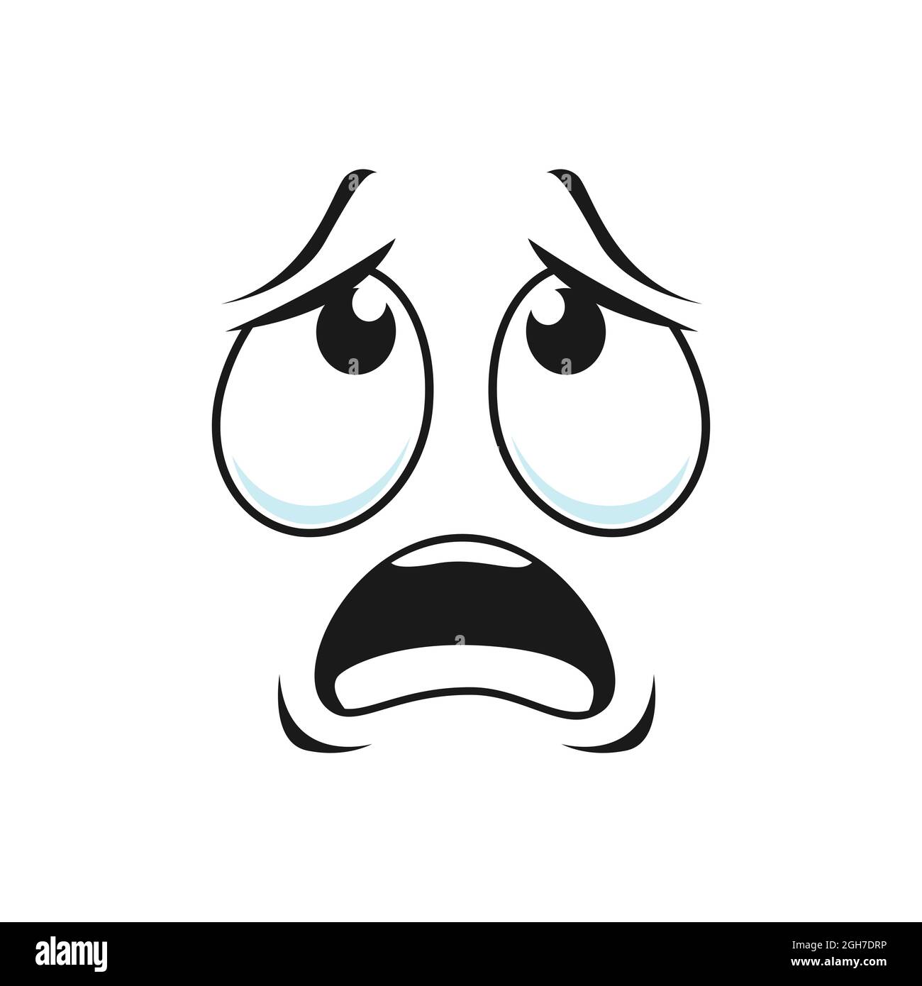 Tired or bored emoticon, exhausted face expression isolated emoji. Vector sleepy avatar with big eyes looking up, open mouth. Indifferent uncertain em Stock Vector Image & Art - Alamy Tired or bored emoticon, exhausted face expression isolated emoji. Vector sleepy avatar with big eyes looking up, open mouth. Indifferent uncertain em Stock Vector Image & Art - Alamy