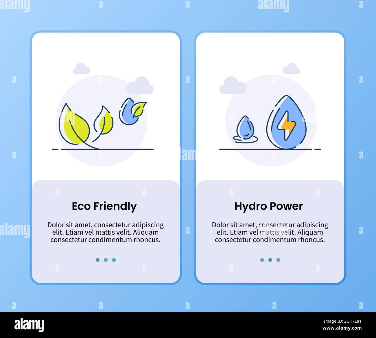 eco friendly and hydro power onboarding template for mobile ui app ...
