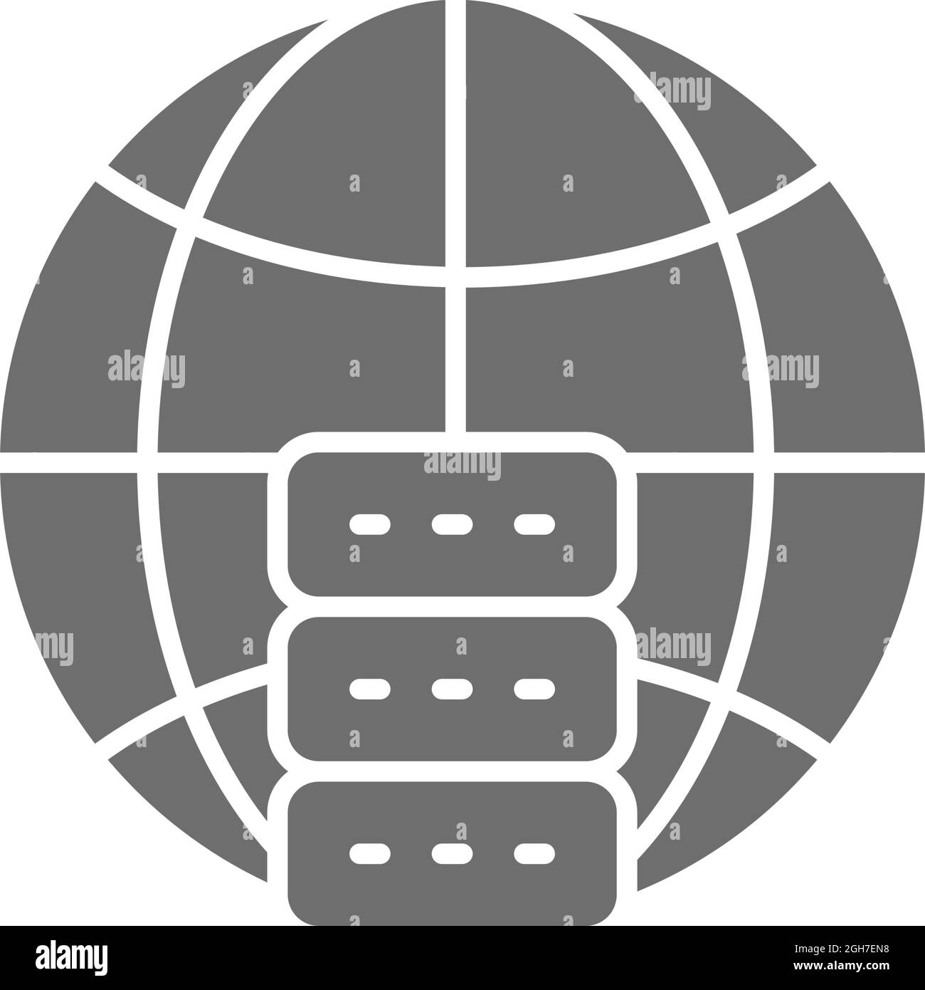 Global hosting server, data centre grey icon Stock Vector Image & Art ...