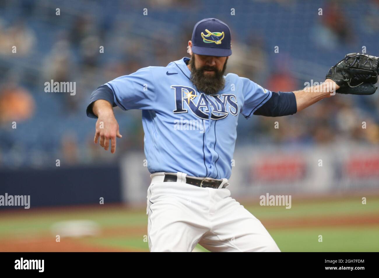 St. Petersburg, United States. 05th Sep, 2021. St. Petersburg, FL. USA; Tampa Bay Rays relief