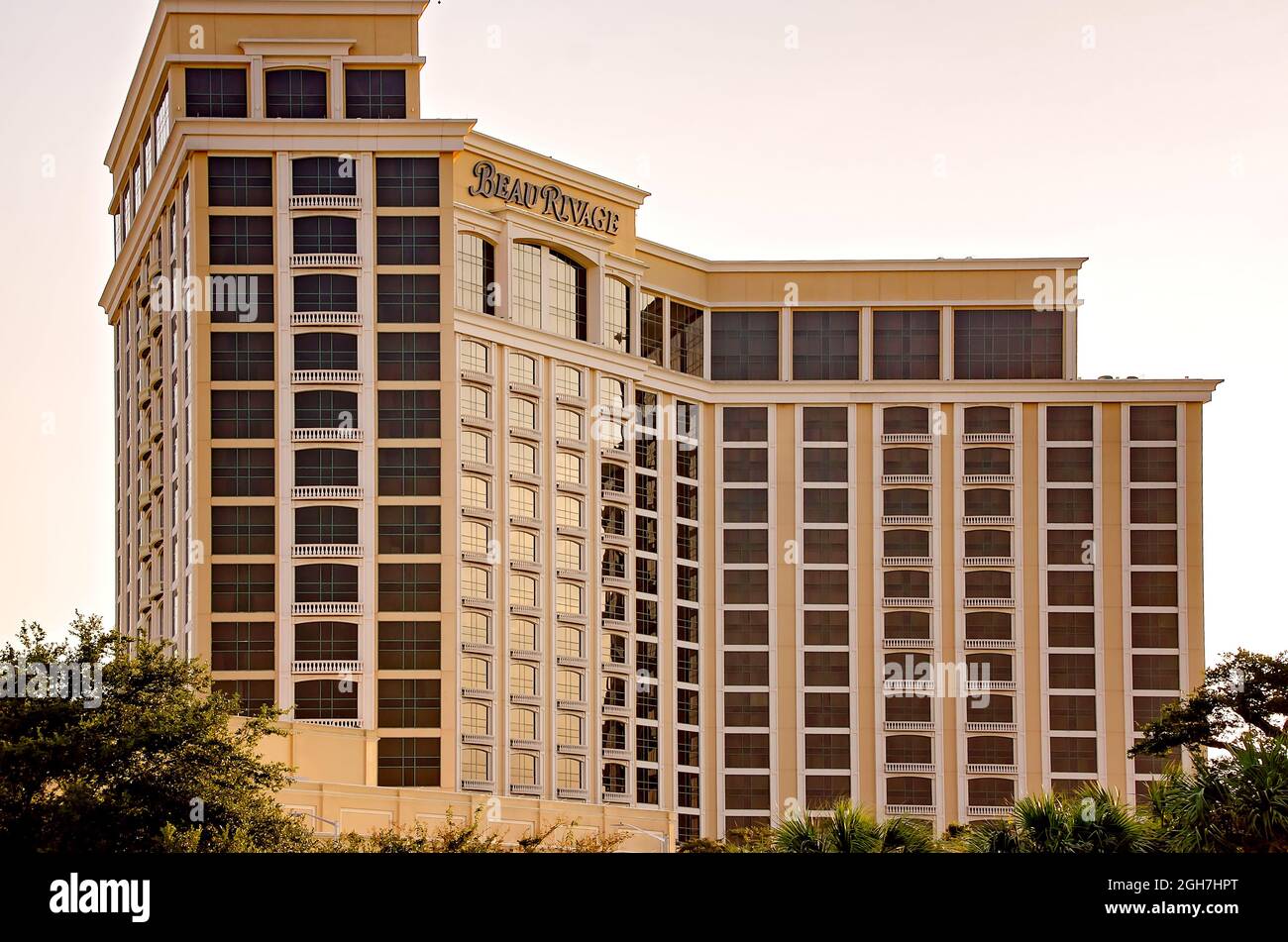Beau Rivage Casino is pictured, Sept. 5, 2021, in Biloxi, Mississippi. Beau Rivage is owned and operated by MGM Resorts International. Stock Photo