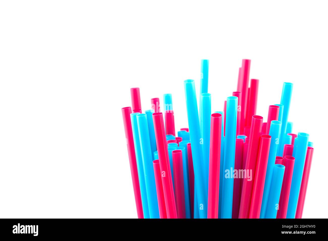 Colorful straws with difference color isolated on white background ...