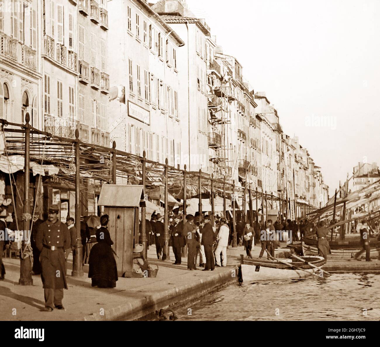 The Quayside, Toulon, France, Victorian period Stock Photo