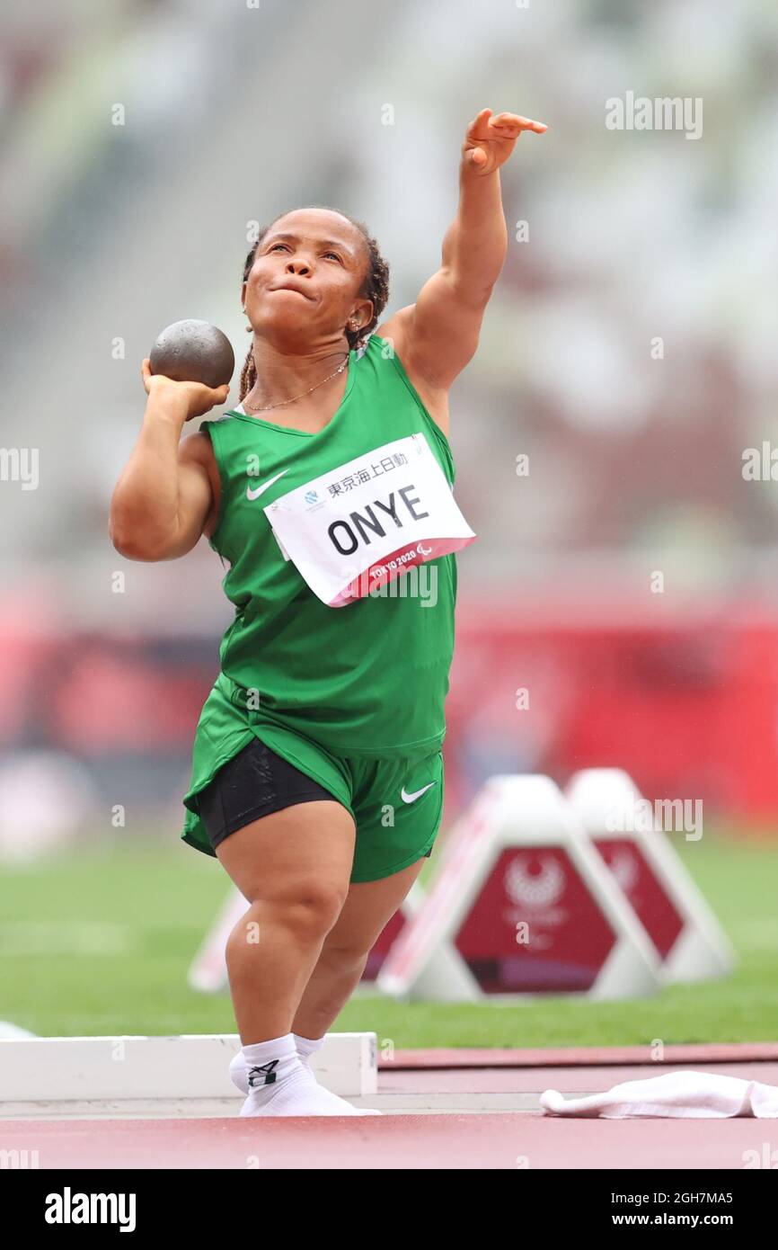 ONYE Lauritta (NGR) competes in the Athletics Women's Shot Put F40