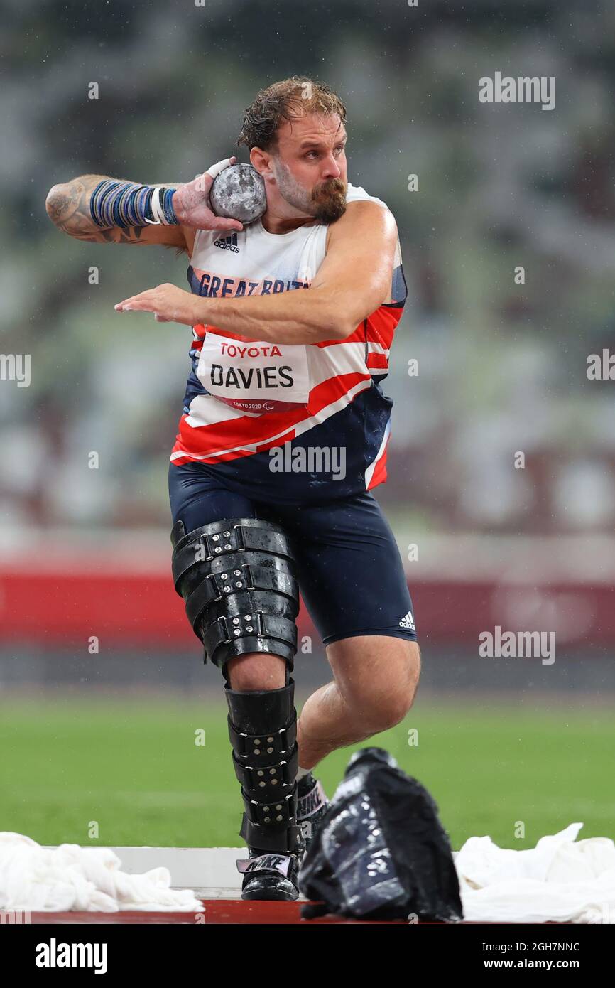 DAVIES Aled (GBR) competes in the Athletics - Men's Shot Put - F63 ...
