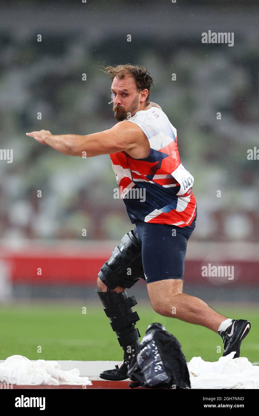 DAVIES Aled (GBR) competes in the Athletics - Men's Shot Put - F63 ...