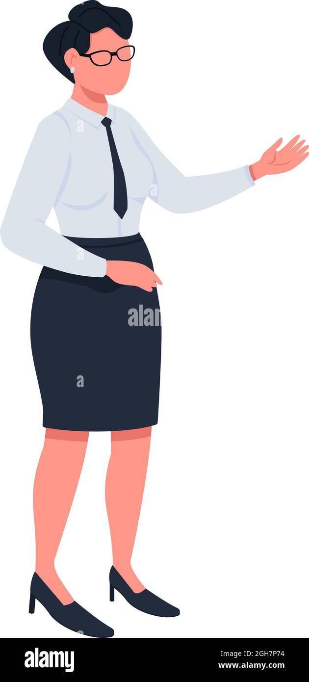 Female Civil Servant Semi Flat Color Vector Character Stock Vector Image And Art Alamy 5123