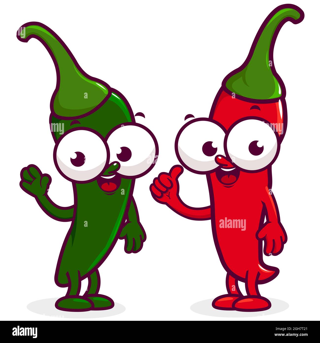 Cartoon hot jalapeno chili peppers hi-res stock photography and images -  Alamy