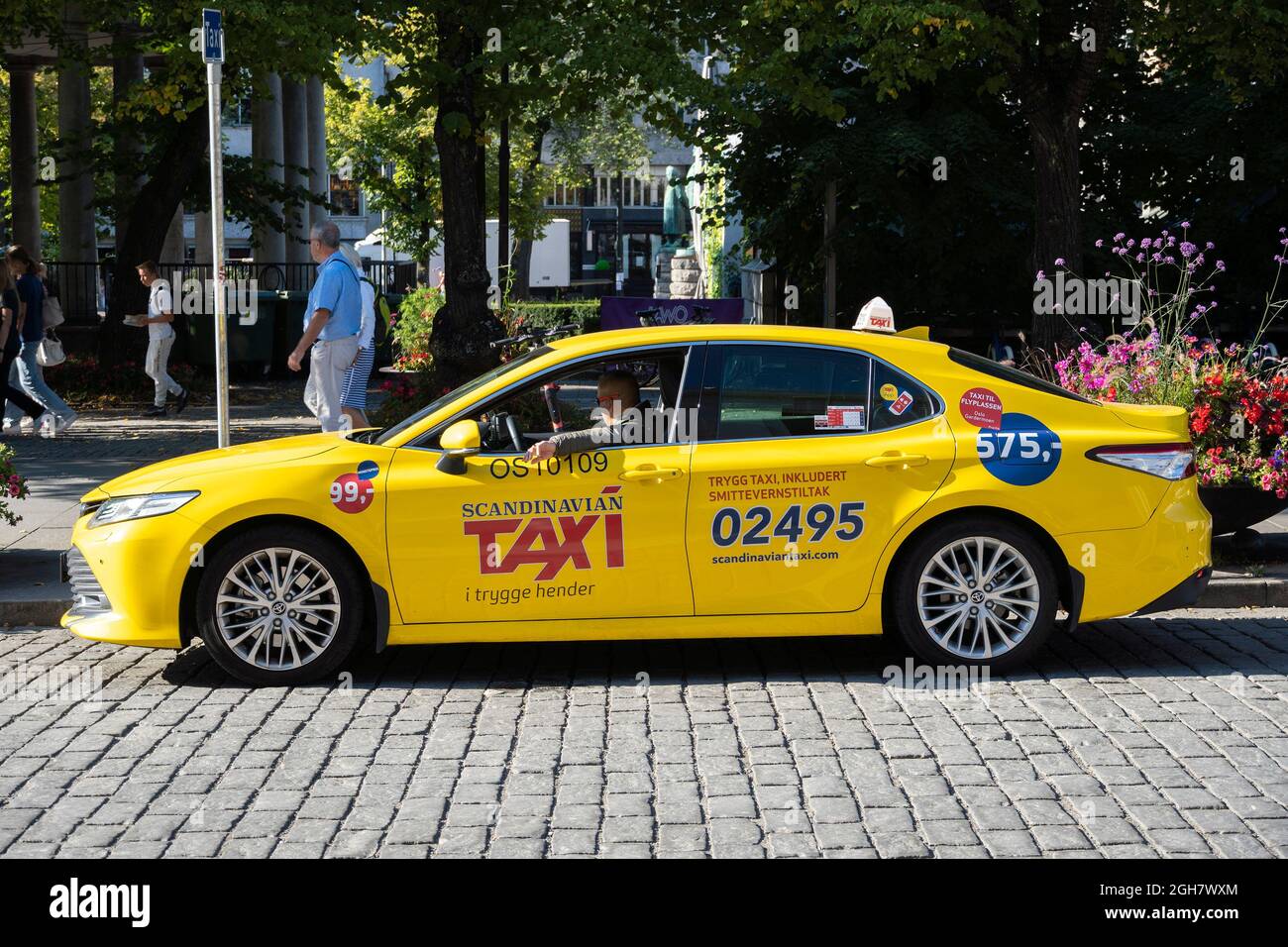 Taxi in Oslo, Norway Stock Photo - Alamy