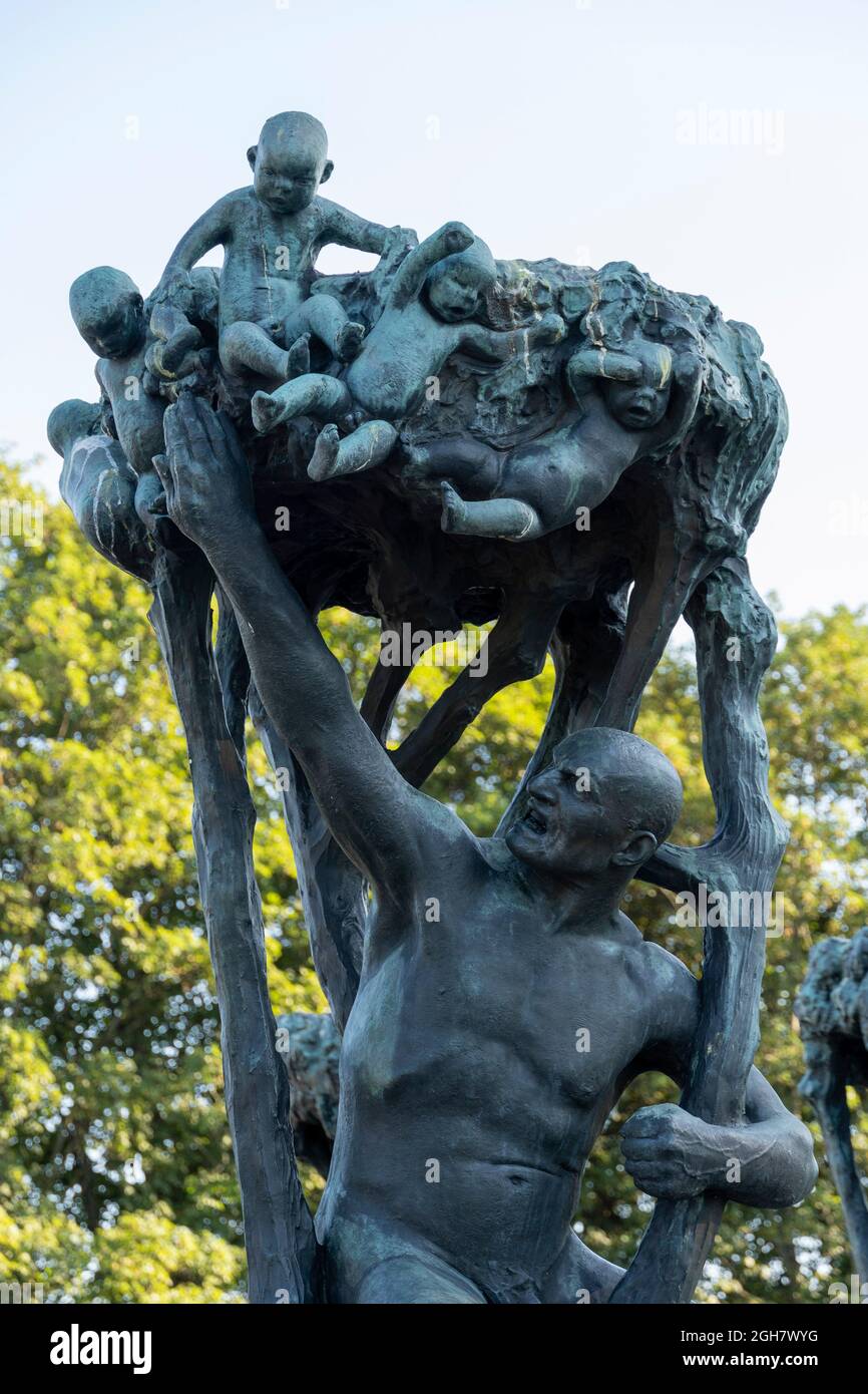 Bronze statue by sculptor Gustav Vigeland at the Frogner