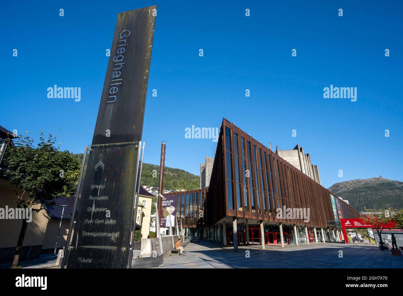 Grieghallen - Grieg Hall is a 1500 seat concert hall located on Edvard Griegs' square in Bergen, Norway Stock Photo