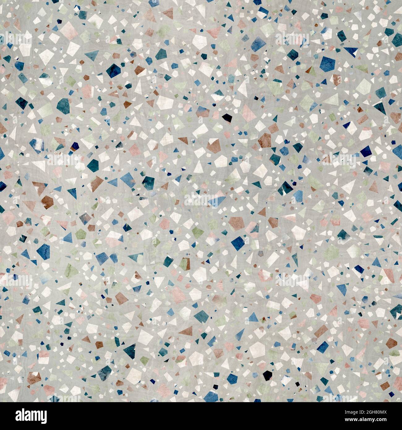 Seamless modern abstract random terrazzo pattern swatch Stock Photo - Alamy