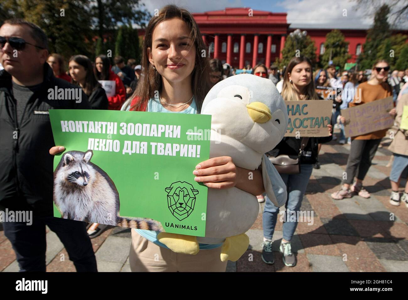 KYIV, UKRAINE - SEPTEMBER 5, 2021 - Activists are gathered in Taras  Shevchenko Park for the National Animal Rights March 2021, Kyiv, capital of  Ukrain Stock Photo - Alamy