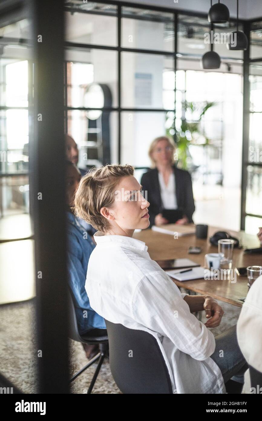 Business professionals in meeting at office Stock Photo