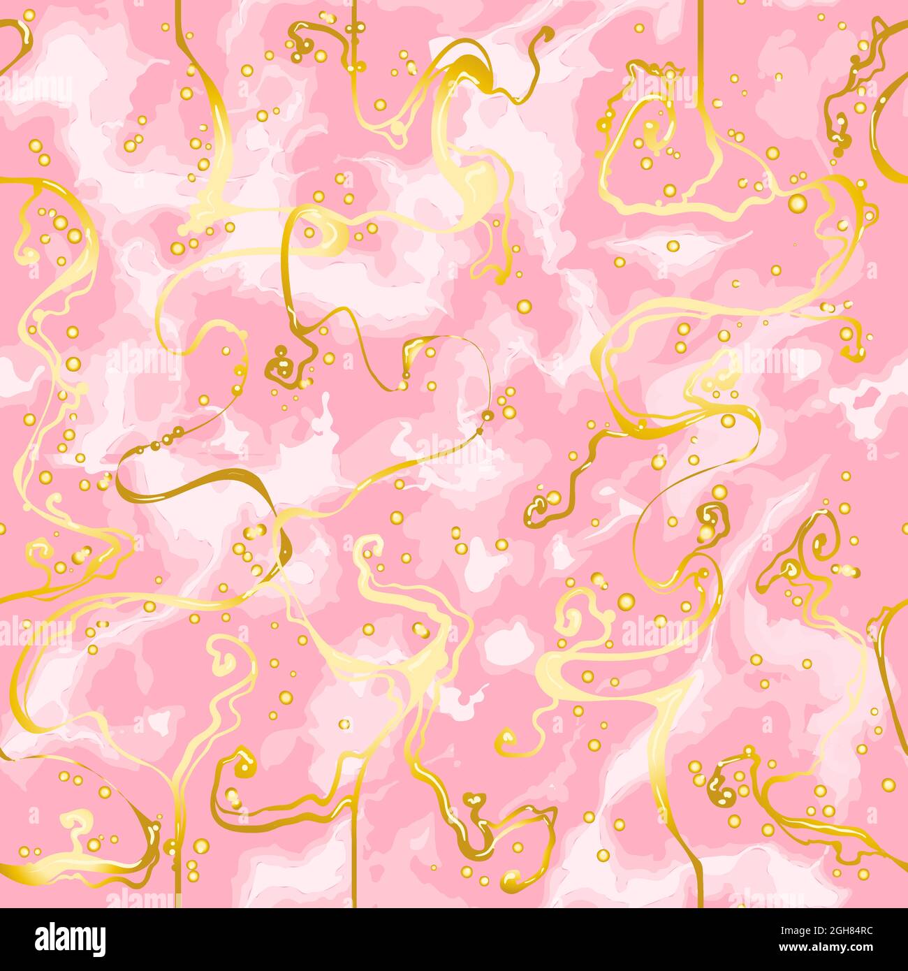 Gold marble seamless pattern Stock Vector