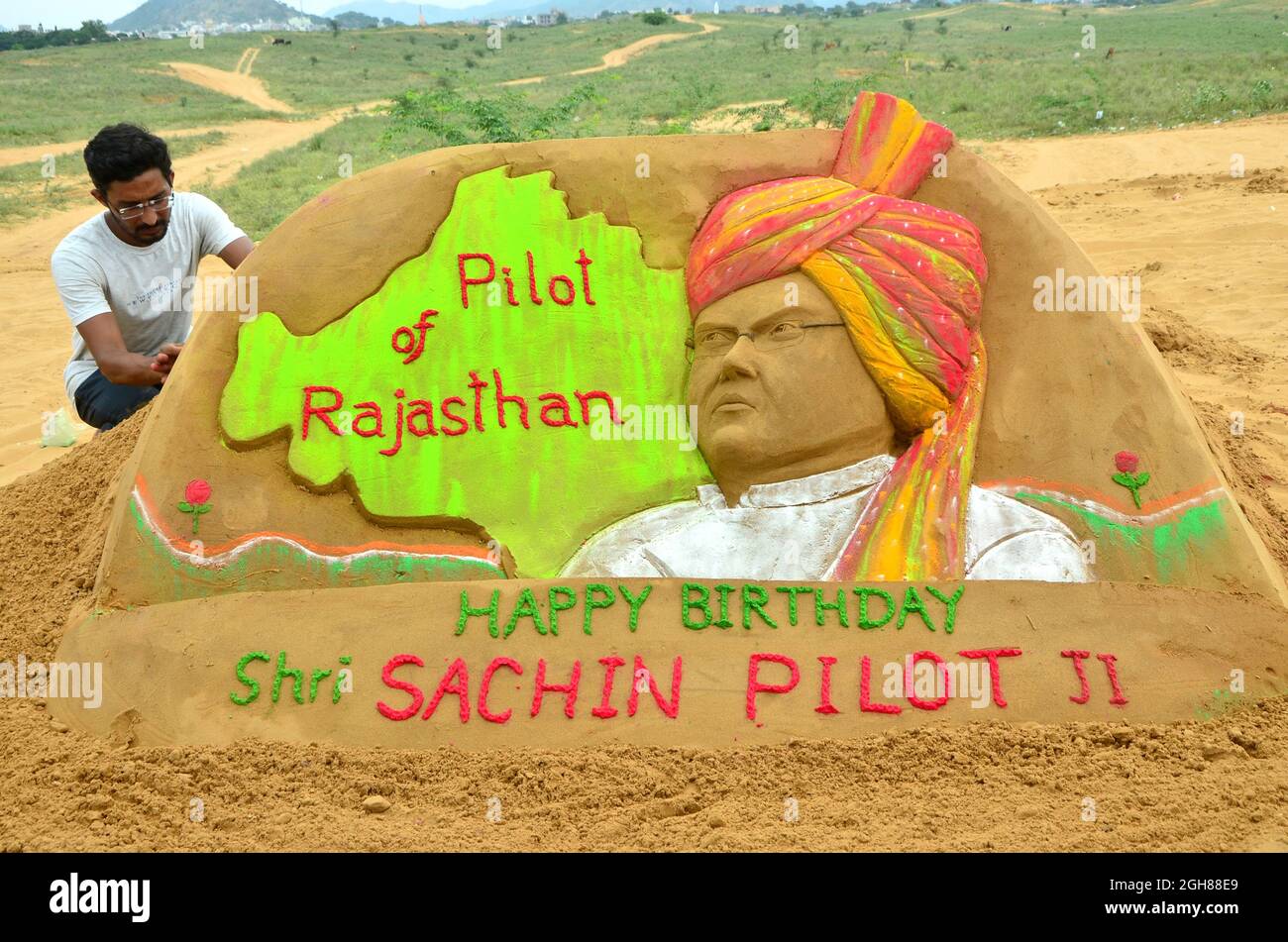 Sand artist ajay rawat hires stock photography and images Alamy