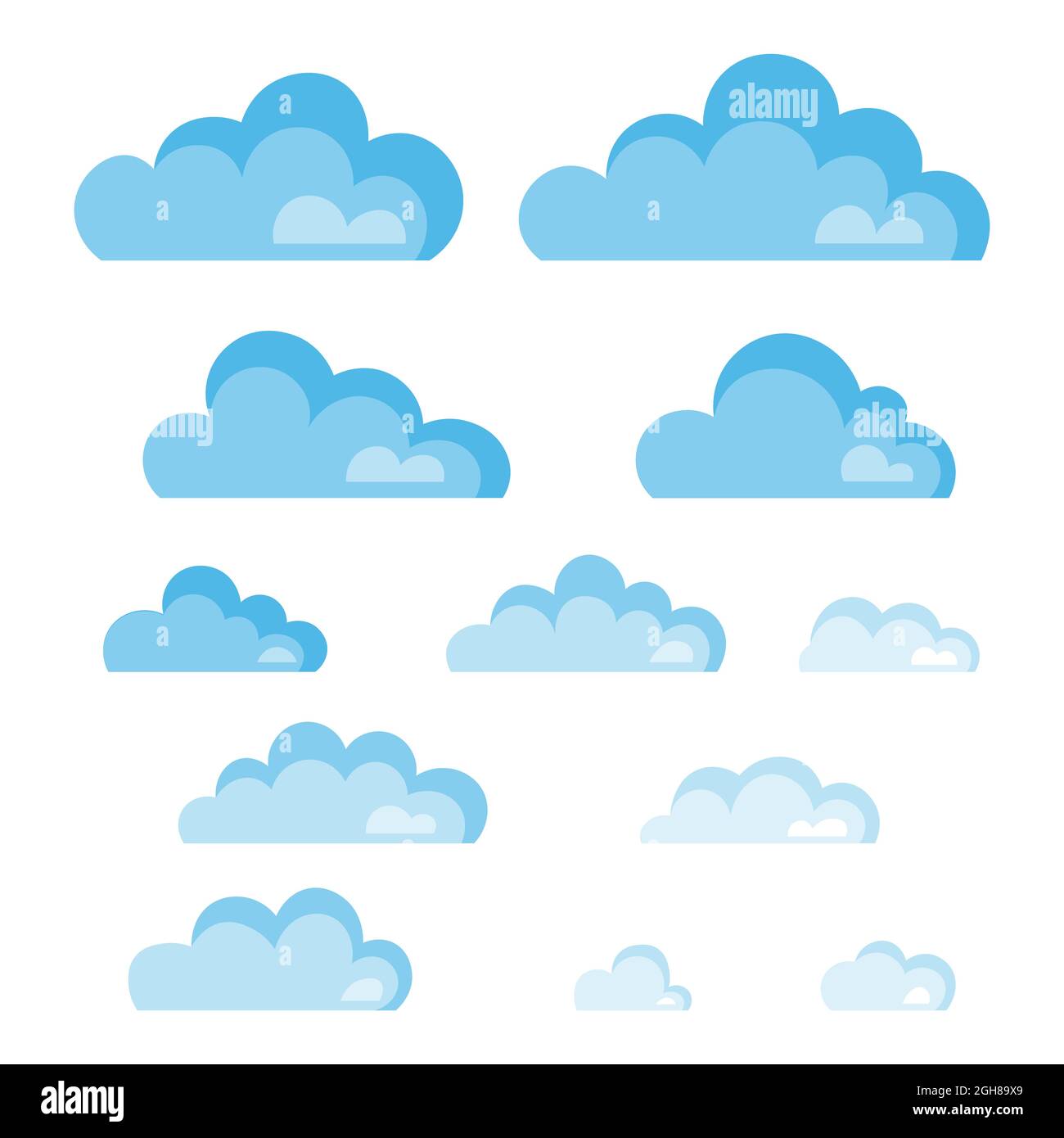 Hand drawn clouds set Vector illustration Stock Vector Image & Art - Alamy