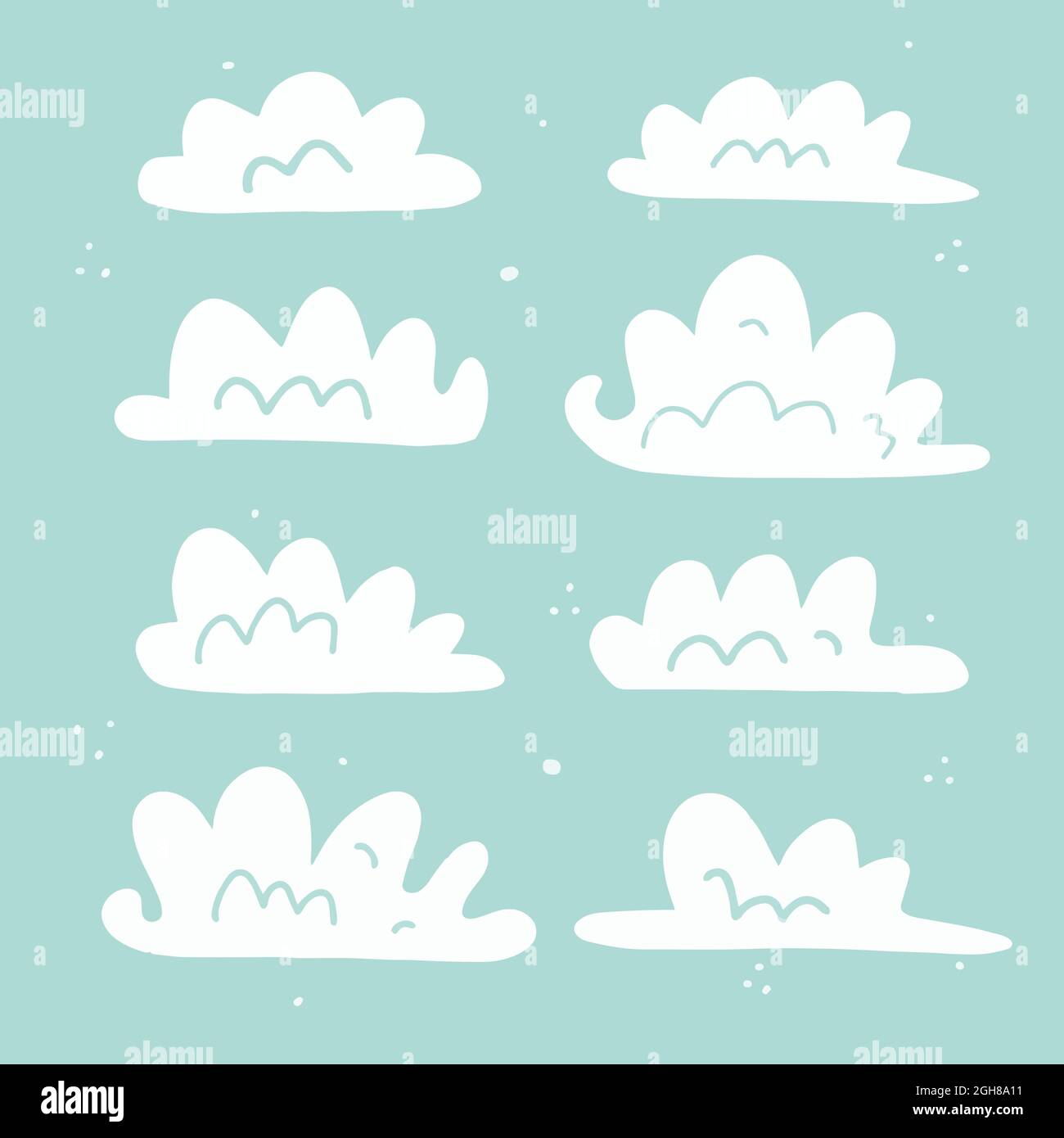 Hand drawn clouds set Vector illustration Stock Vector Image & Art - Alamy