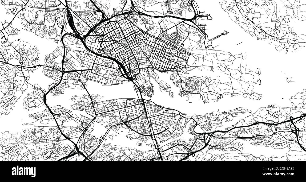 Urban vector city map of Stockholm, Sweden, Europe Stock Vector Image 