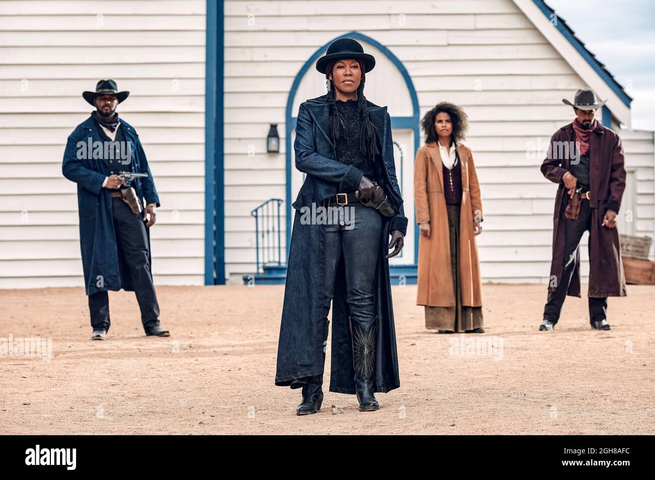 REGINA KING and ZAZIE BEETZ in THE HARDER THEY FALL (2021), directed by