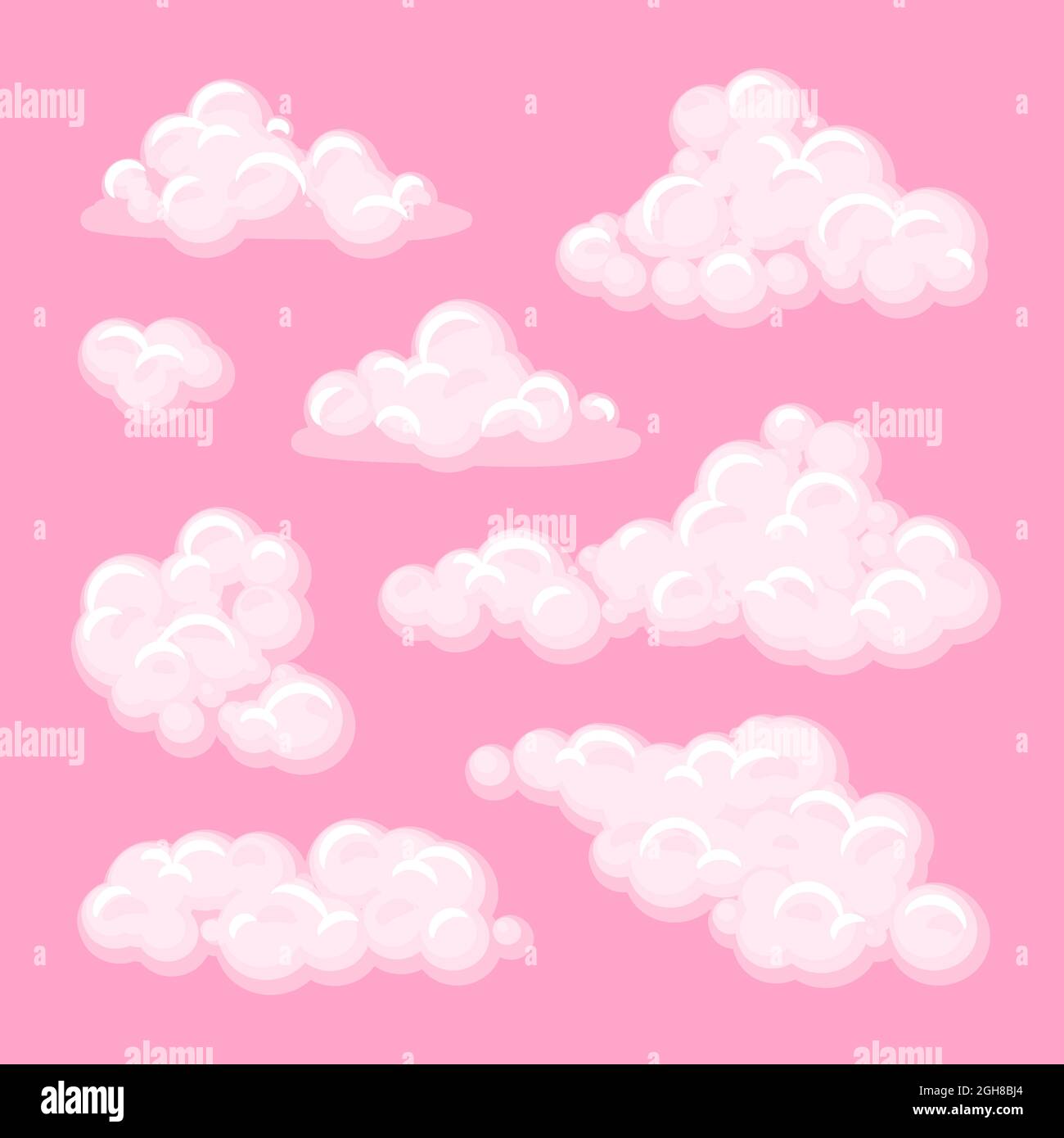 Hand drawn clouds set Vector illustration Stock Vector Image & Art - Alamy