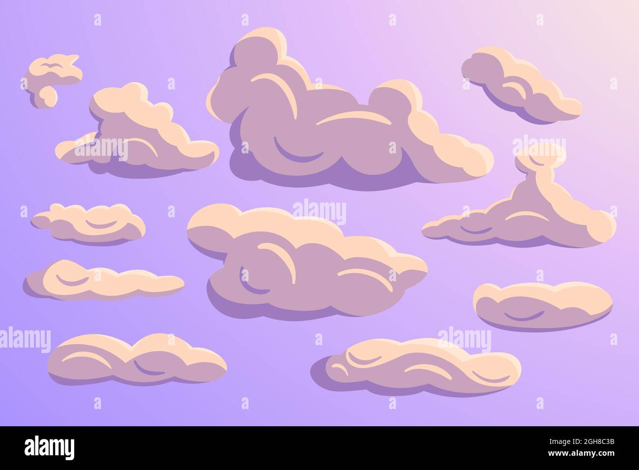 Cartoon clouds set Vector illustration Stock Vector Image & Art - Alamy