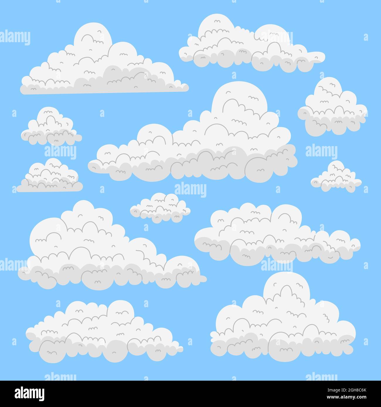 Clouds set Vector illustration EPS 10 Stock Vector Image & Art - Alamy